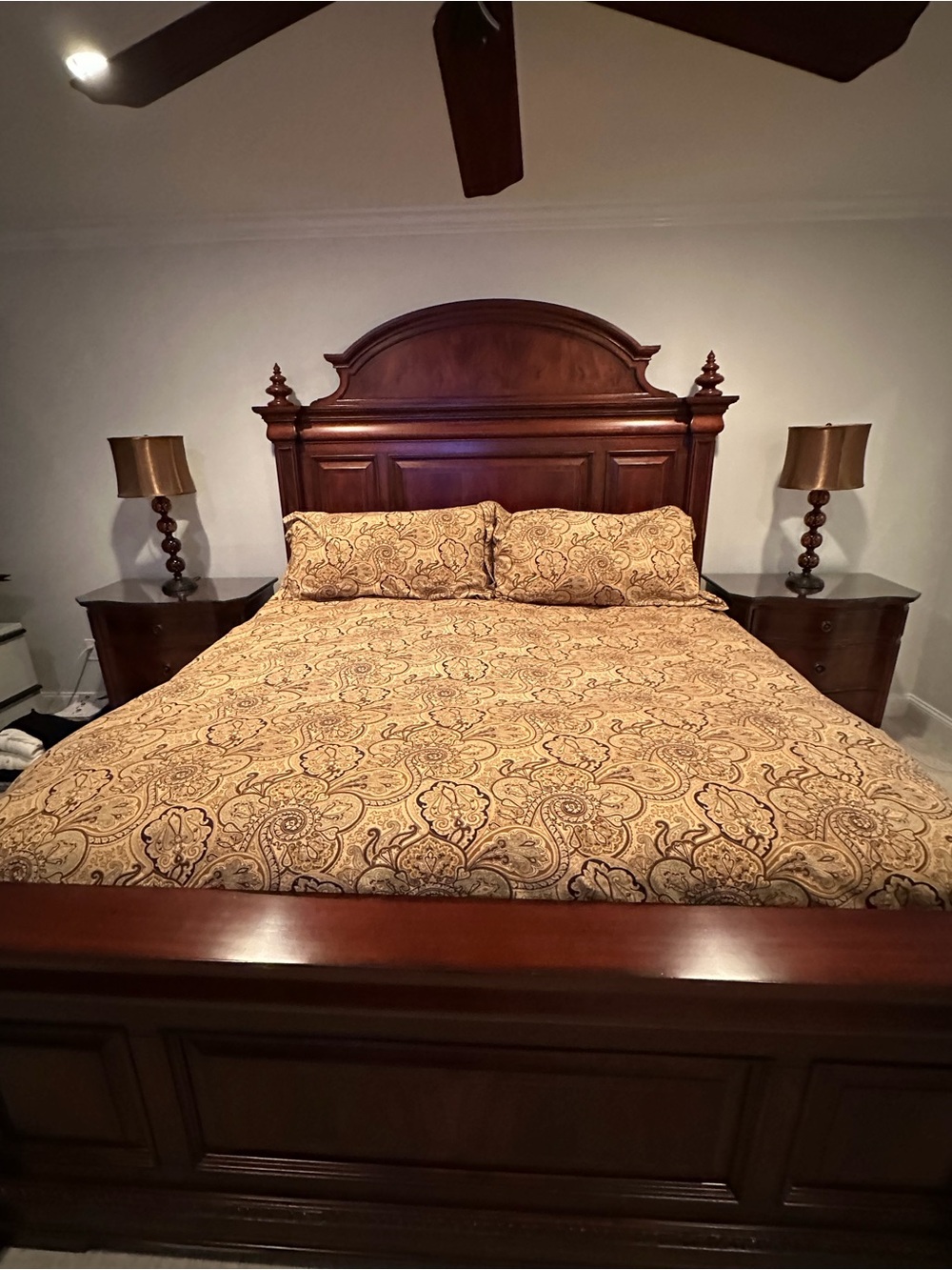 Ralph Lauren Custom Desert Spa Paisley King Duvet & 2 Matching King Pillow Shams